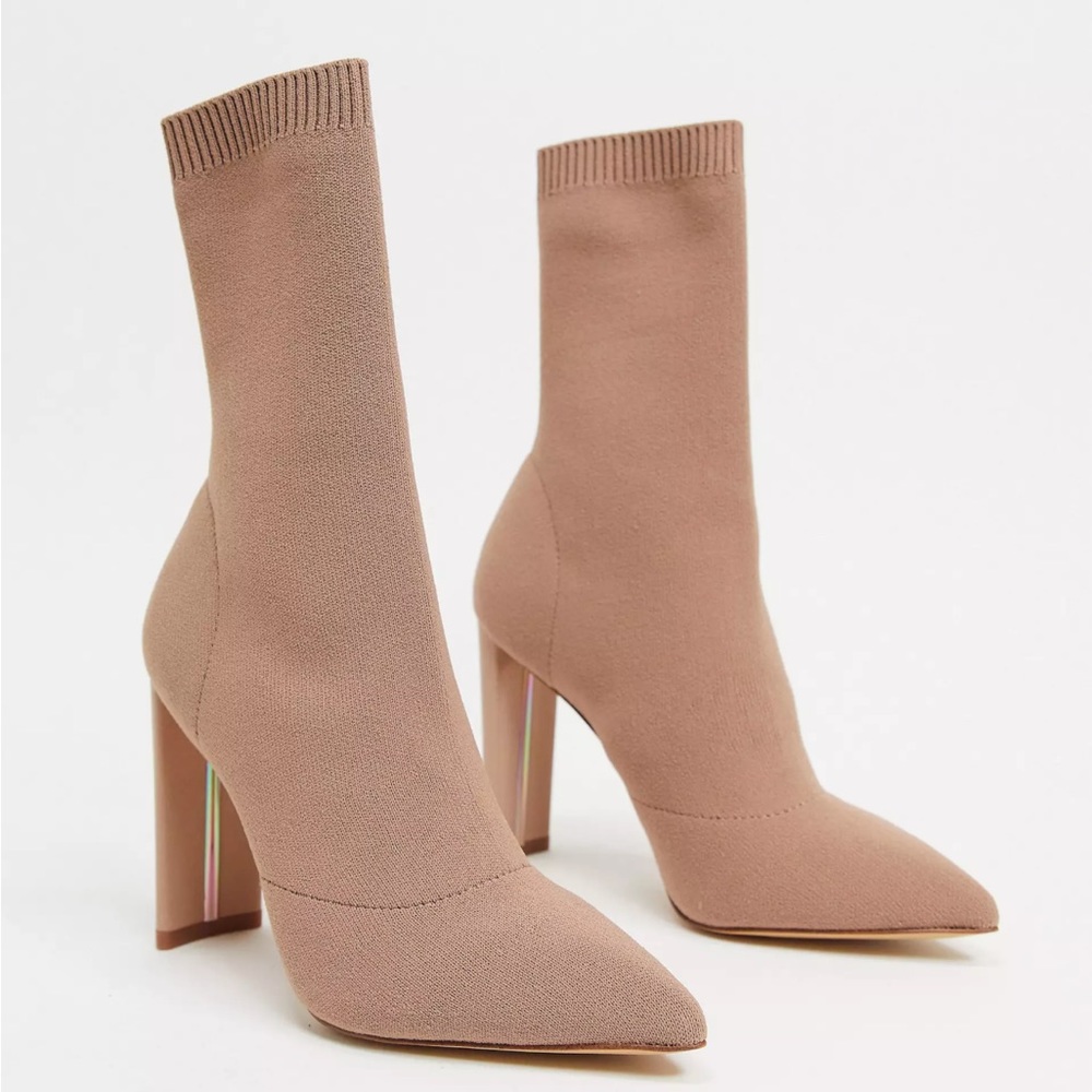 ALDO Deludith stretch sock boot in bone